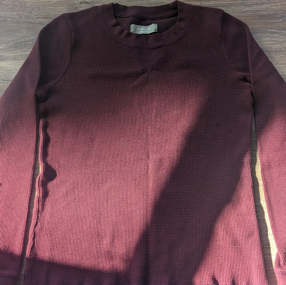 Everlane Organic Cotton Waffle Tee, used, Brandy